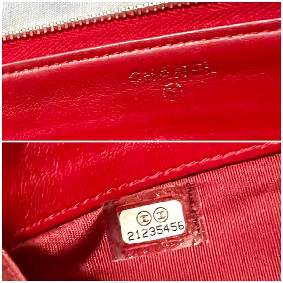 👑✅PRICE FIRM✅ AUTHENTIC Chanel Red Boy Lambskin Clutch - Picture 9 of 17